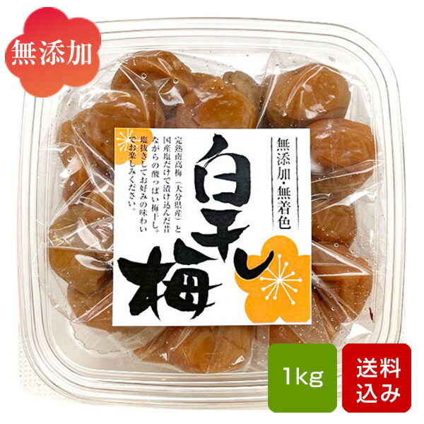 楽天市場】白梅干し 訳あり 500g つぶれ梅 白干し 無添加 無着色 南高 ...