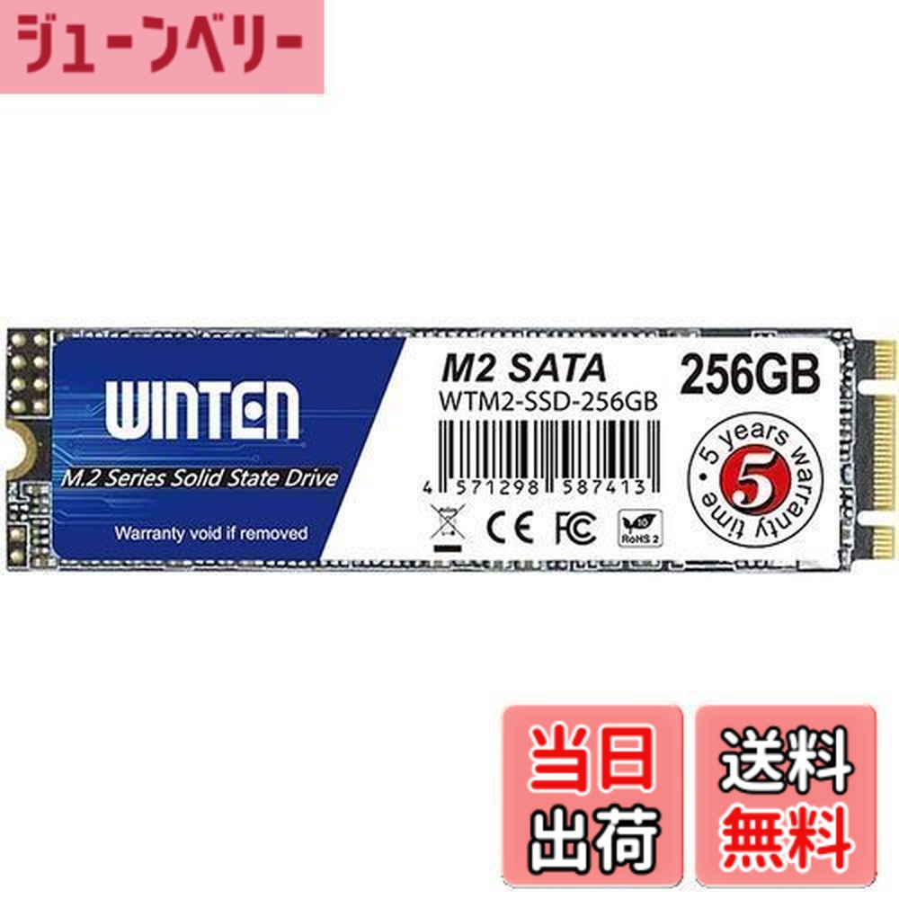 【送料無料】WINTEN SSD M.2 SATA 256GB 2280 3D NAND SATA3 6Gb/s（最大読取 500MB/s 最大書込 500MB/s）エラー訂正機能 省電力 衝撃に強い 内蔵型WTM2-SSD-256GB 6083