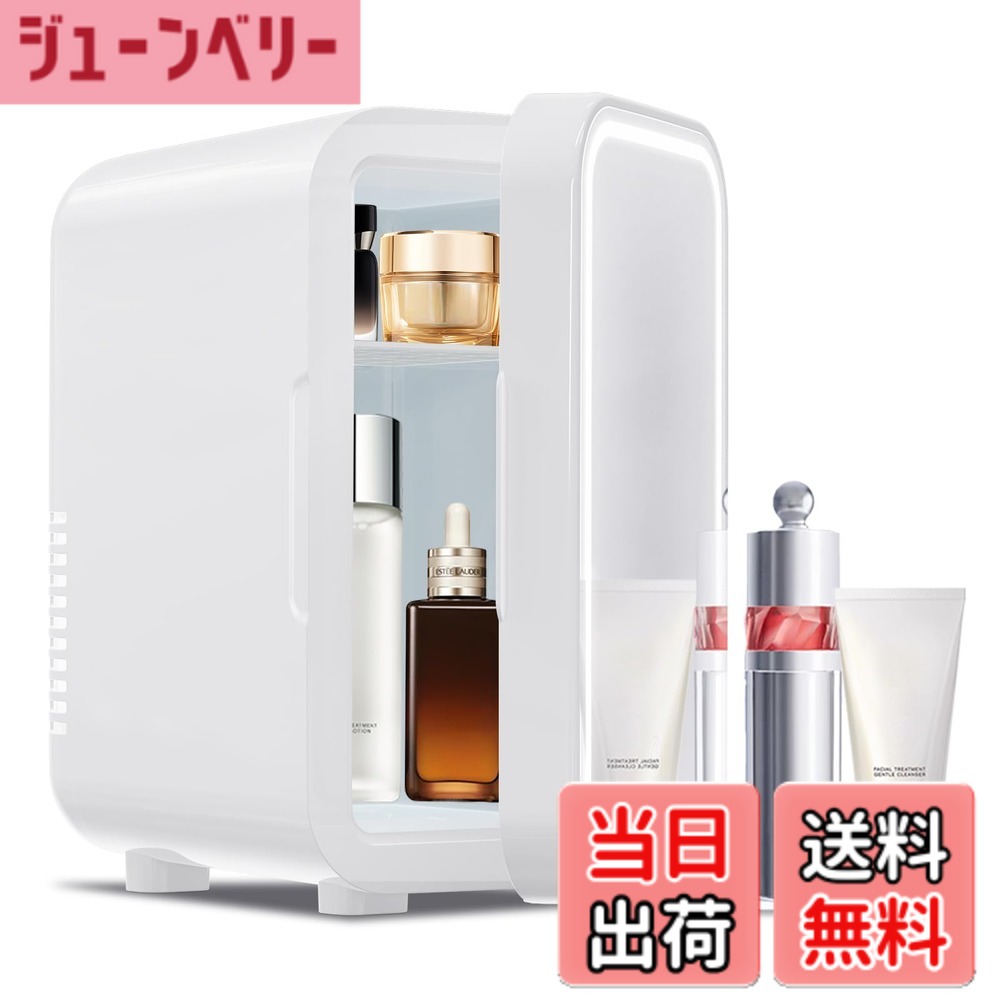 【貨物輸送無料】Enventor 電気冷蔵庫 小型 冷ややかさ庫 6L 保冷保温用 AC/DC給電 持ちはこぶ助けになる 高性能なペルチェ式 素はだ世話をする 色：(白いこと鏡鑑)