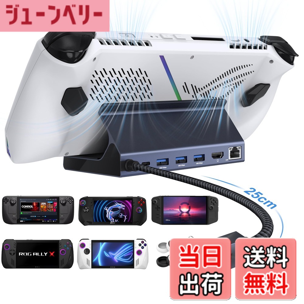 【送料無料】iVANKY ROG Ally Dock、Steam DeckおよびROG Alloy向けの6-in-1ハブドッキングステーション。HDMI 2.0 4K@60Hz、ギガビットイーサネット、USB-A 3.0ポート3つ、および100W充電USB-Cポートを搭載。Valve Stream Deckと互換性あり - HB0603 色：ターニッシュ