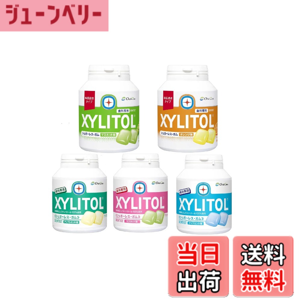 【送料無料】【オーラルケア】歯科専用 キシリトールガム ボトル 全5種類 アソート 1セット