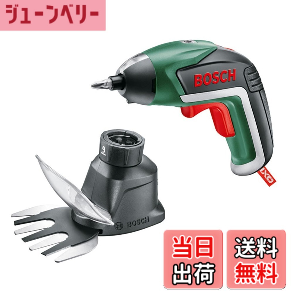【貨物輸送無料】ボッシュ(BOSCH) コードレス電動１番ウッド IXO5 正ひっくり返すうつり変わり LEDともし火(ビット10本 申し受ける器付き添い人) + 園芸バリカンアダプタ書き割り