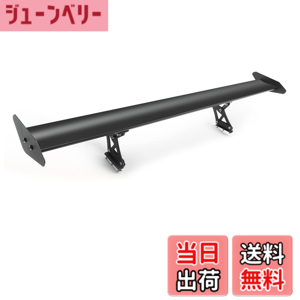 【送料無料】Bruce & Shark(ブルース・サメ)53インチ 135cm 汎用GTウイング リアトランクレーシング スポイラーウイング 調整可能 アルミ製 ブラック