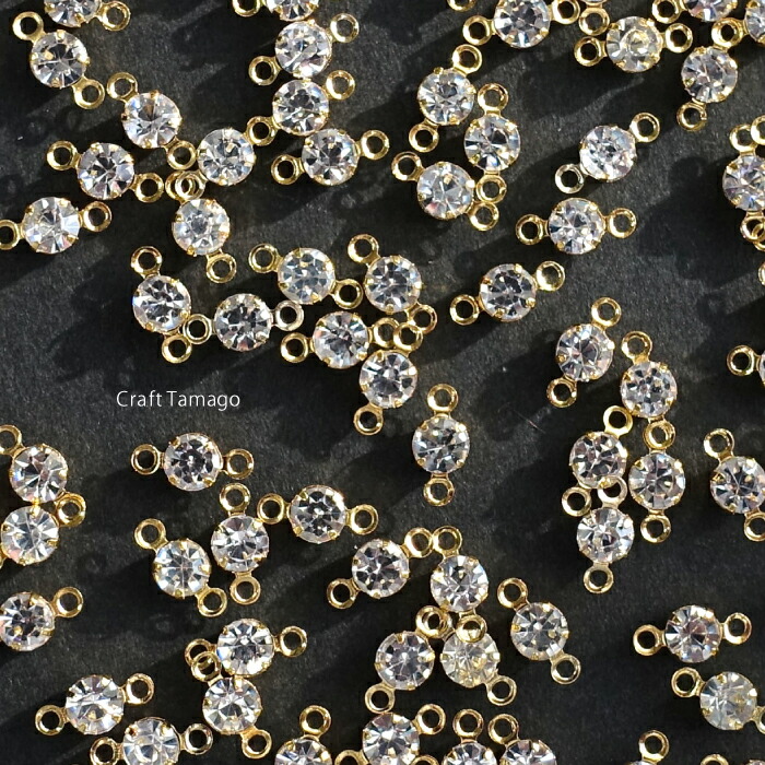 楽天市場】小粒なガラスが可愛い クリアガラスストーンチェーン 約60cm