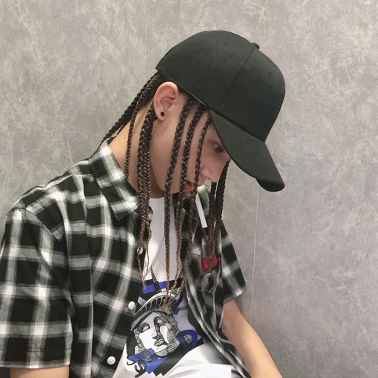 ドレッドヘア付き キャップ Hiphop かっこいい イベント衣装 ウィッグ エクステ ダンス ダンス衣装 ドレッド ハット ヒップホップ ポニーテール メンズ ユニセックス レディース 原宿 帽子 男女兼用 発表会 爆売り 帽子