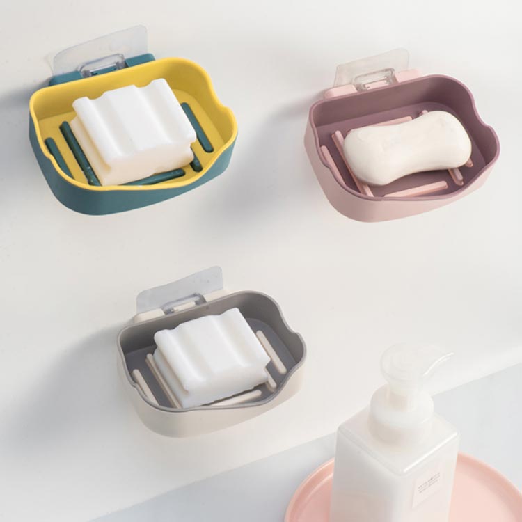 楽天市場 壁に貼る 石鹸ラック 石鹸収納 石けん せっけん 収納 2個入れ 石けん置き 送料無料 Asahi