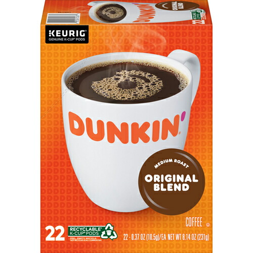 【送料無料】 キューリグ K-CUP(Kカップ) ダンキンドーナッツ オリジナルブレンド ミディアムロースト コーヒー 22個入 Dunkin Donuts アメリカ