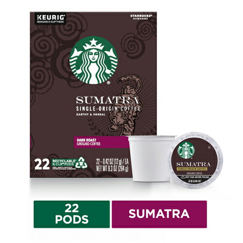 【送料無料】 キューリグ K-CUP(Kカップ) スターバックス スマトラ ダークロースト コーヒー 22個入 Starbucks アメリカ