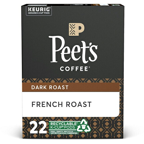【送料無料】 キューリグ K-CUP(Kカップ) ピーツコーヒー フレンチロースト ダークロースト コーヒー 22個入 Peet's アメリカ
