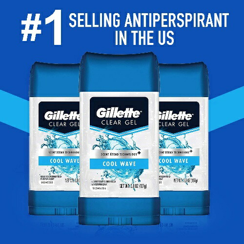 最大80 Offクーポン ジレット Gillette メンズ クールウェーブ クリア ジェル 制汗剤 デオドラント 107g 海外 アメリカ Qdtek Vn
