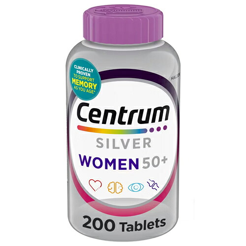 【送料無料】 セントラム ５０歳以上 女性用 総合ビタミン サプリメント タブレット 200粒 ２００日分 Centrum サプリメント ビタミン アメリカ｜Asahical LLC