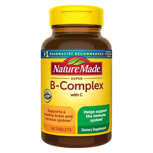 【送料無料】ネイチャーメイド Nature Made スーパー B コンプレックス タブレット 140粒(約140日分)ビタミンB群+ビタミンC・葉酸 サプリメント アメリカ 海外