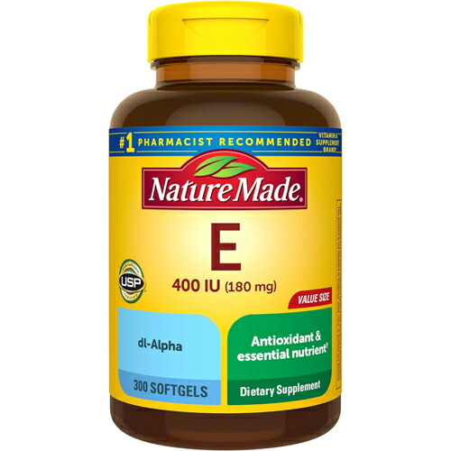 【貨物輸送無料】【お得用☆総やか】人となりお手伝いさん Nature Made ヴィタミンE 180瓱 ソフトジェル 300粒（約300日分） 400IU Vitamin E 加えること 営養素詰め直す グルテン無償性 USP公許