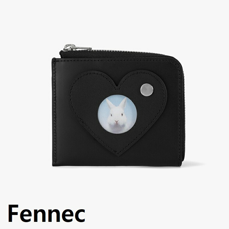 Fennec (フェネック) MY ZIPPER POCKET - BLACK マイ ジッパー ポケット - ブラック 財布 ジッパー ポケット ミニウォレット カードケース コンパクト 韓国ブランド レザー ユニセックス 新作 人気 ギフト