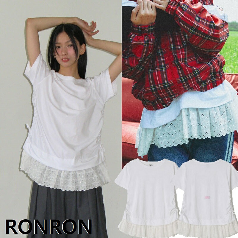 楽天市場】ロンロン RONRON Tシャツ BIG RIBBON LINE T SHIRT