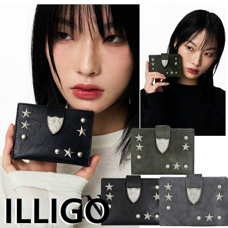 ILLIGO (イリゴ) 人気新学期ファッション ウェスタンアコーディオンカードウォレット 3色展開 トレンド おしゃれ ユニセックス 高品質 コンパクト 実用的 デイリーユースに最適