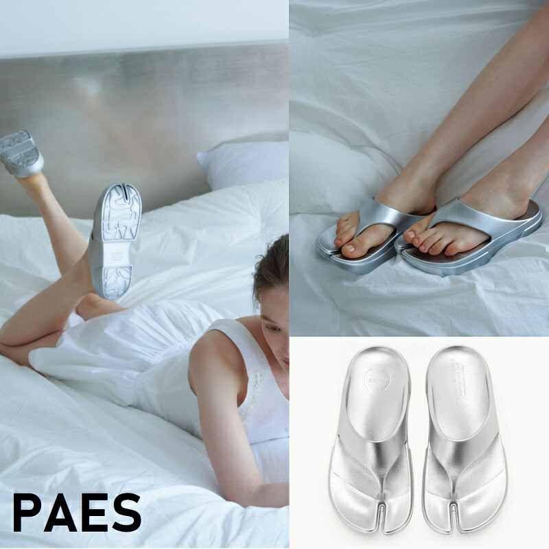 【PAES（フェーズ）】夏の人気アイテム トングサンダル Flipflop シルバー 韓国人気 レディース メンズ ユニセックス おしゃれ カジュアル シンプル 軽量 トレンド