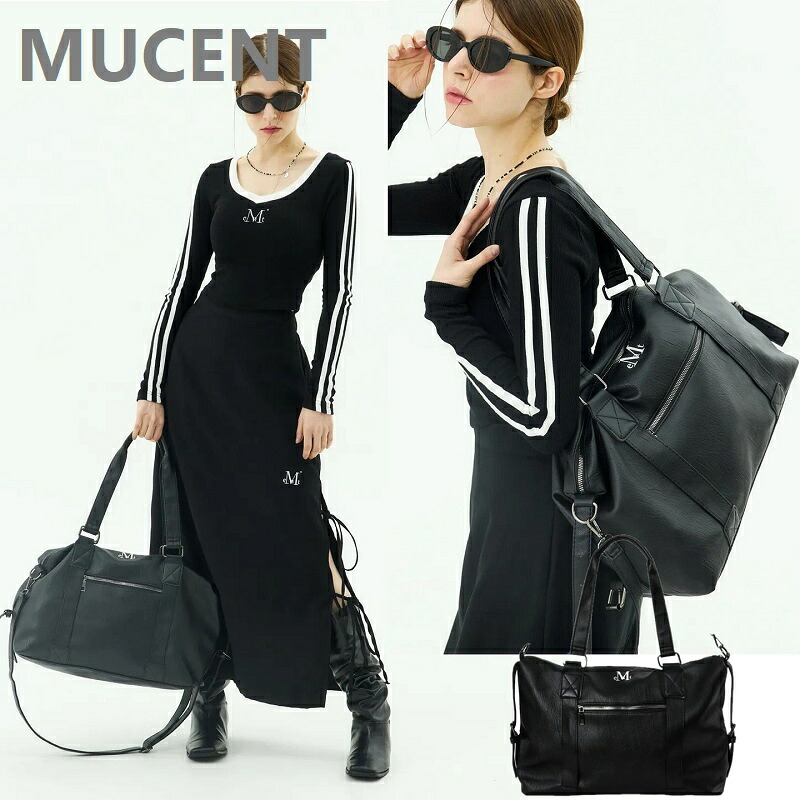 【MUCENT（ムセント）】Prime Wrinkle レザートートバッグ（クロスボディ・ショルダー対応）韓国人気 ユニセックス 3WAY仕様 軽量 カジュアル トレンド