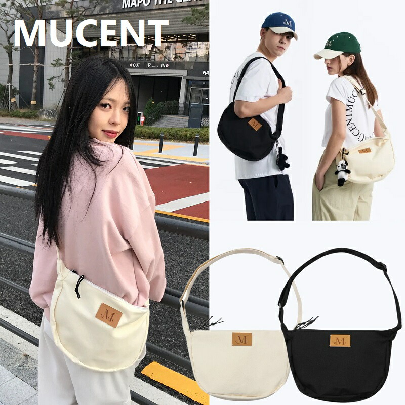 ショルダーバッグ・ポシェット MUCENT MERCY EYELET HALF MOON MINI CROSS BAG 5BMR0102 MUCENT] MERCY EYELET HALF MOON MINI クロスバッグ☆韓国