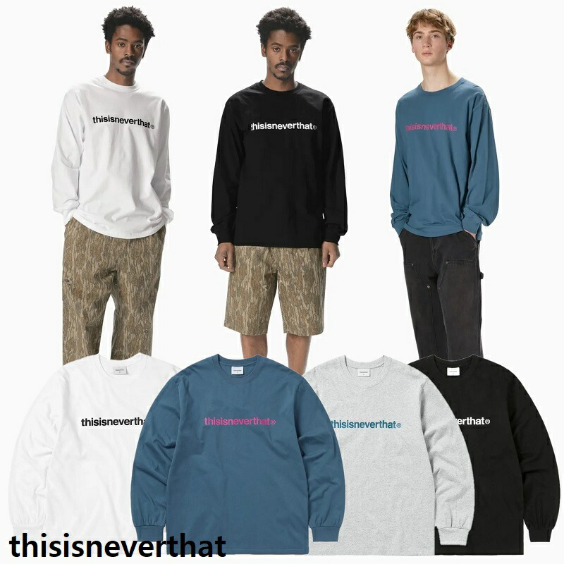 【thisisneverthat（ディスイズネバーザット）】韓国人気 T?Logo ロングスリーブTシャツ 4色展開 ユニセックス ストリート オーバーサイズ 長袖トップス