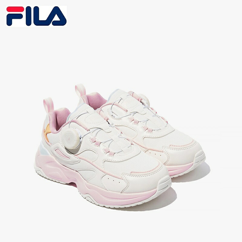 FILA Kids RAYFLIDE Dial KD (Size 17-21) フィラ キッズ レイフライド ダイヤル スニーカー 子供用 おしゃれ 履きやすい 軽量 カジュアル