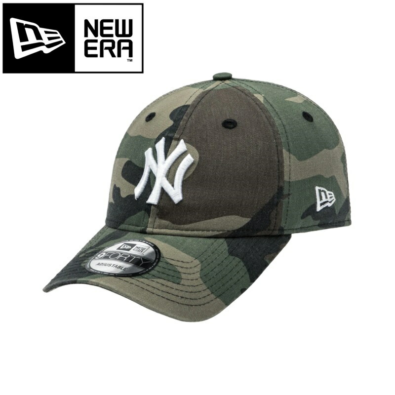 New Era (ニューエラ) MLB New York Yankees Basic Unstructured Ball Cap Woodland Camo ニューエラ MLB ニューヨーク・ヤンキース ベーシック アンストラクチャード ボールキャップ ウッドランドカモ メンズ レディース 人気 帽子 キャップ カジュアル おしゃれ (14561840)