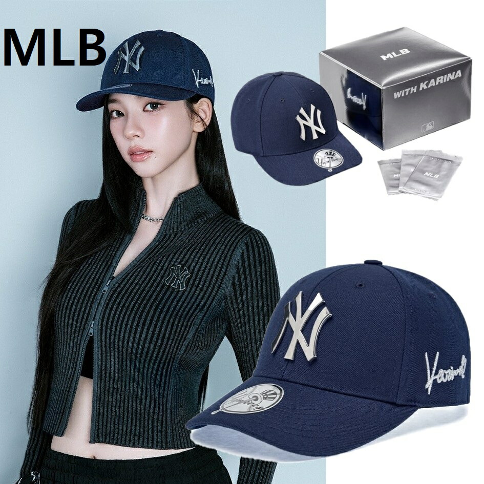MLB（エムエルビー）MLB X Karina Exclusive Structure Ballcap カリナ エクスクルーシブ ストラクチャー ボールキャップ【日本未発売】 韓国限定 完売必須 人気 キャップ 帽子 ストリートファッション ユニセックス｜あさひみ