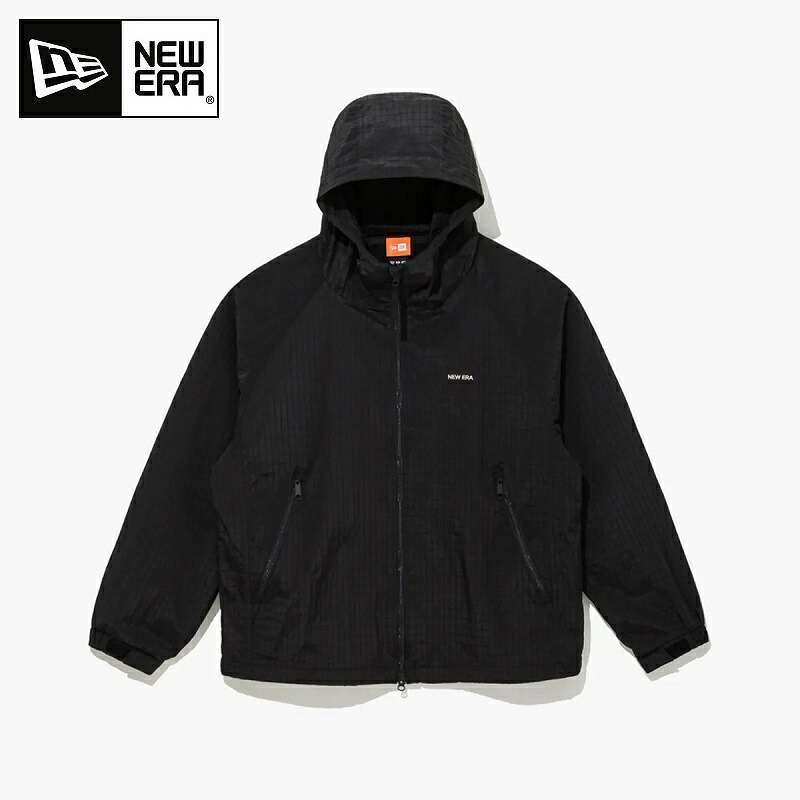 NEW ERA（ニューエラ） Outdoor Windbreaker Jacket Black アウトドア ウィンドブレーカー ジャケット ブラック 韓国ファッション 限定品 人気 完売必須 アウター 軽量 ユニセックス