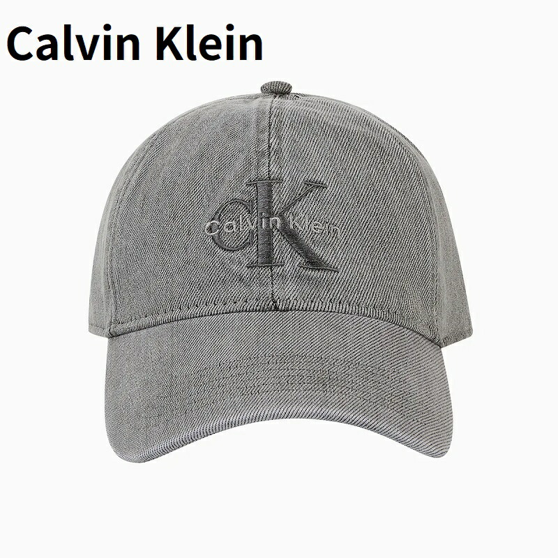 CALVIN KLEIN（カルバン・クライン） CKJ Monogram Denim Embroidery Ballcap CKJ モノグラム デニム 刺繍 ボールキャップ 韓国ファッション 限定品 人気 完売必須 帽子 キャップ ユニセックス