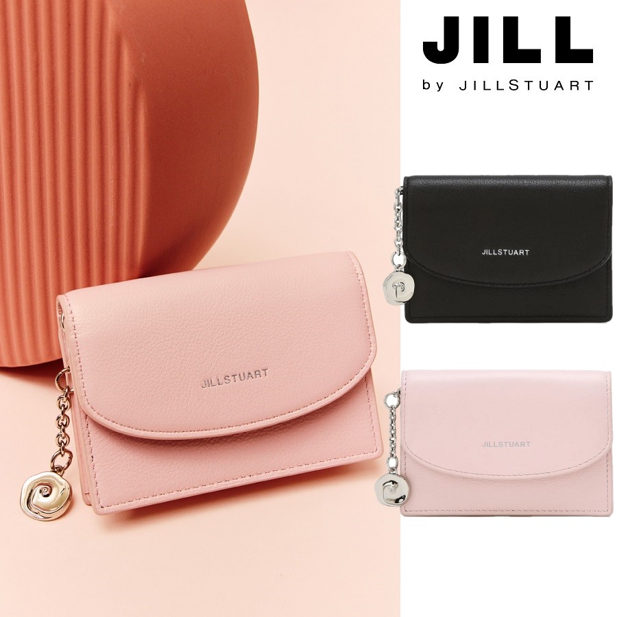 JILLSTUART（ジルスチュアート） [ZOE] Flower Charm Cowhide Card Case (2 Colors) [ZOE] フラワーチャーム飾り 牛革 名刺入れ カードケース 2色展開 限定品 人気 完売必須 財布・小物 カードケース レディース