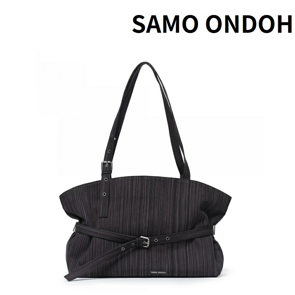 [SAMO ONDOH] le belt bag L stripe black ストライプ ブラック 韓国ファッション 限定品 人気 完売必須 バッグ・カバン ショルダーバッグ ベルトバッグ ユニセックス