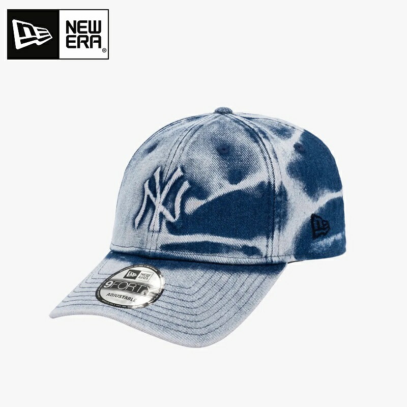 New Era (ニューエラ) 940UNST EMBO DENIM LINE NEYYAN D BLU 940 アンストラクチャード エンボ デニム ライン ニューヨーク・ヤンキース ダークブルー 韓国ファッション 限定品 人気 完売必須 帽子 キャップ ユニセックス ストリート