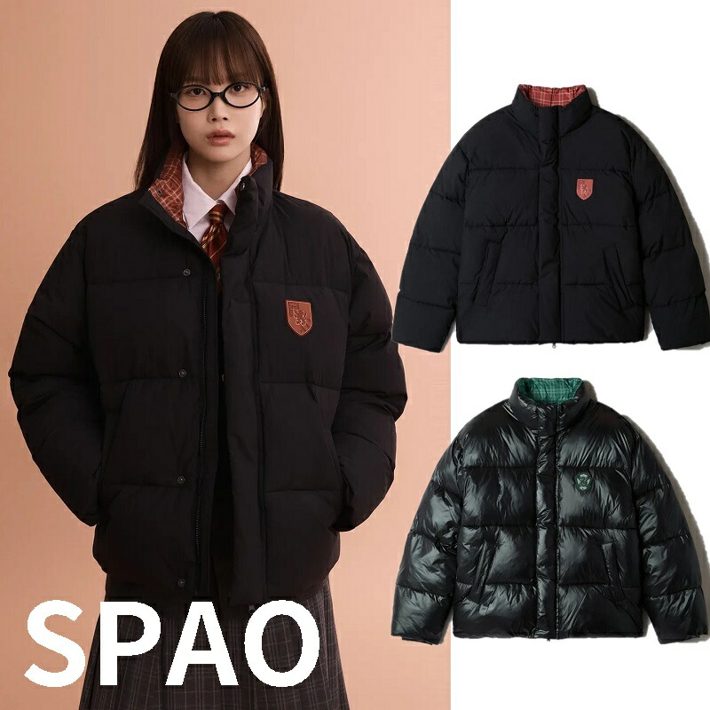 SPAO (スパオ) [Harry Potter] Basic Puffer Jacket スパオ [ハリー・ポッター] ベーシック プファー パディング ジャケット 韓国ファッション 人気 完売必須 アウター ダウンジャケット ハリーポッター コラボ ユニセックス カジュアル 冬コーデ