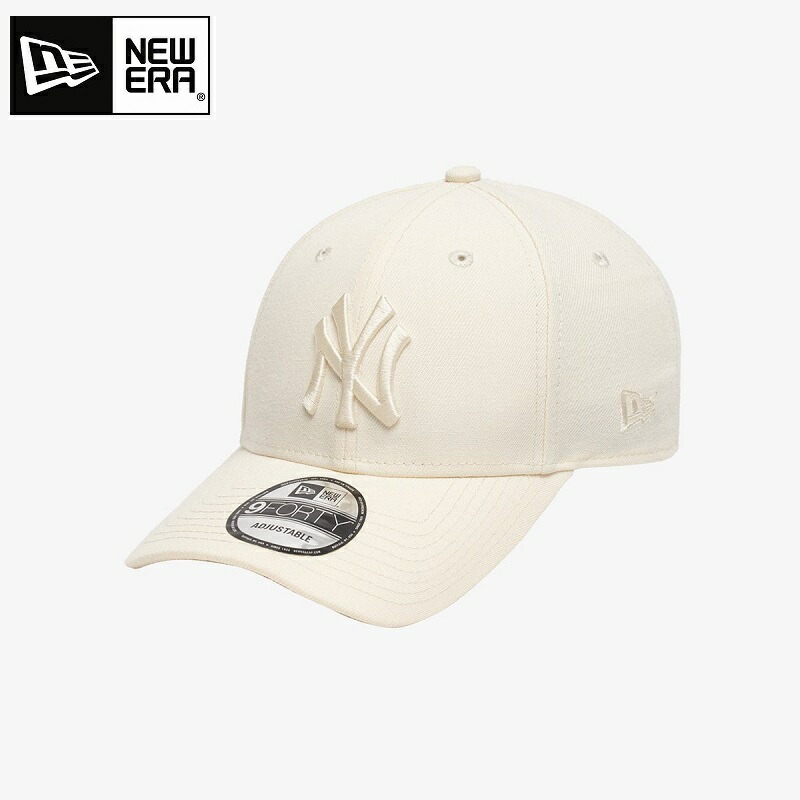 NEW ERA (ニューエラ) MLB Basic Tonal New York Yankees Ball Cap Ivory ニューエラ MLB ベーシック トナル ニューヨーク・ヤンキース ボールキャップ アイボリー NEW ERA メジャーリーグ NY ニューヨーク・ヤンキース ボールキャップ トナルカラー 帽子 ストリート
