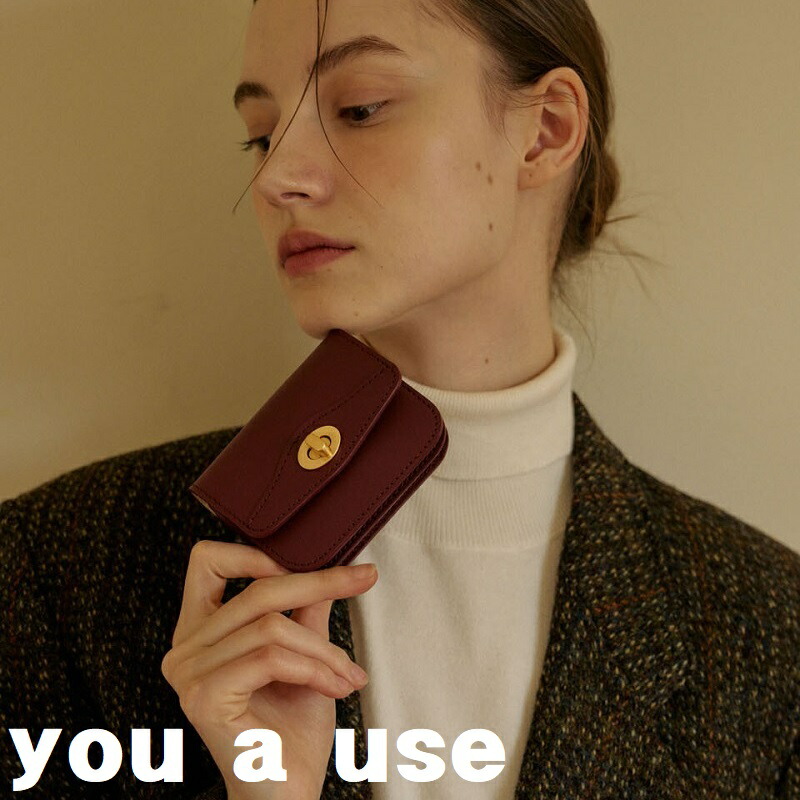 you a use (ユーアユーズ) Wonder Wallet - Wine ユーアユーズ ワンダー ウォレット ワイン 韓国ブランド 人気 完売必須 財布 ミニ財布 カードケース ワインレッド ヴィーガンレザー ミニマル ギフト レディース|あさひみ