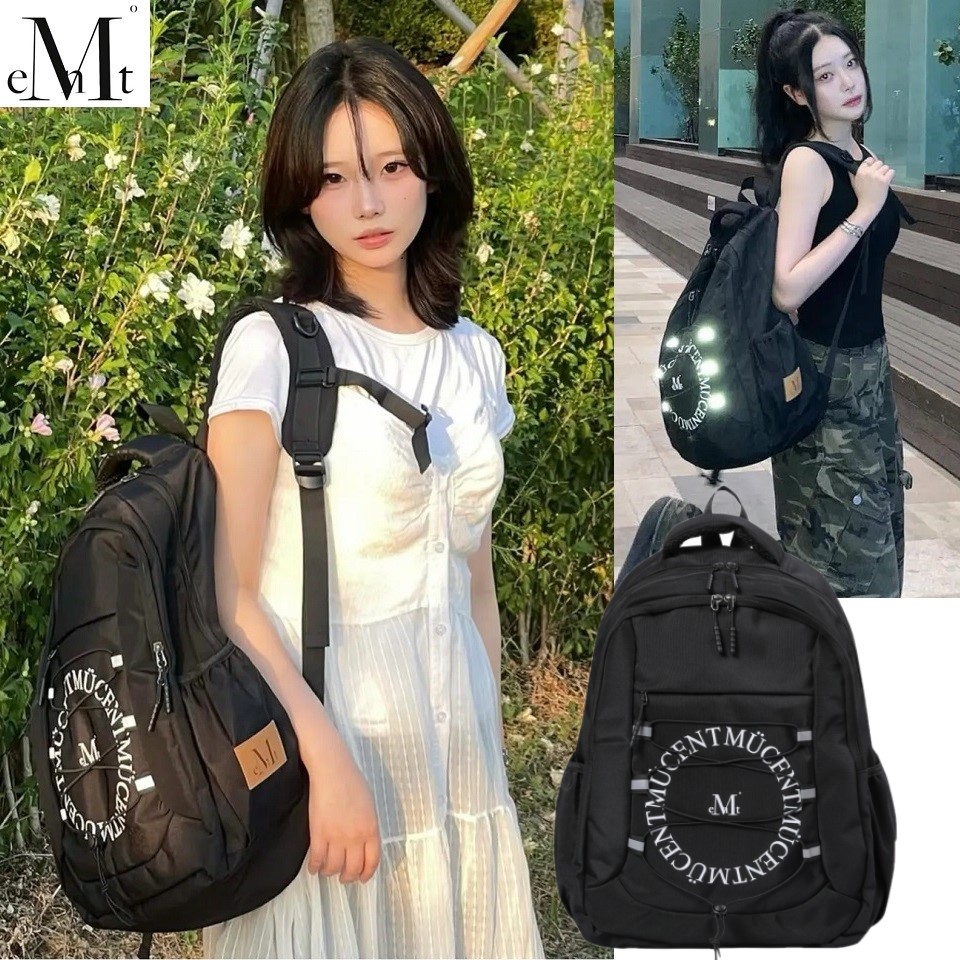 [MUCENT] Travin Circular Logo Backpack Unisex [ムセント] トラヴィン 円形 ロゴ バックパック 男女兼用 ムセント バックパック リュック ロゴ入り ユニセックス 韓国ファッション ストリート カジュアル カバン デイリーバッグ 男女兼用 トレンド 新作 人気