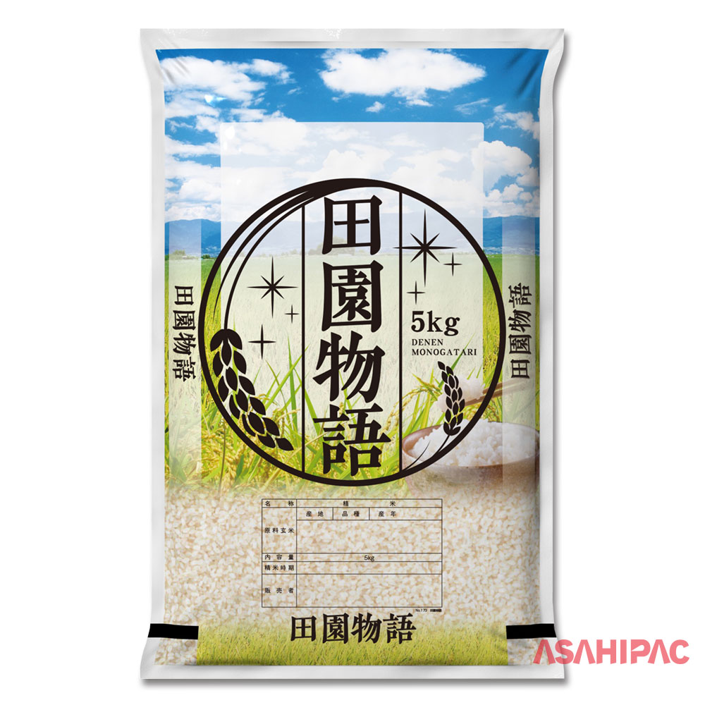 米袋 ポリポリ田園物語・稲穂とお茶碗　2kg・5kg・10kg｜アサヒパック