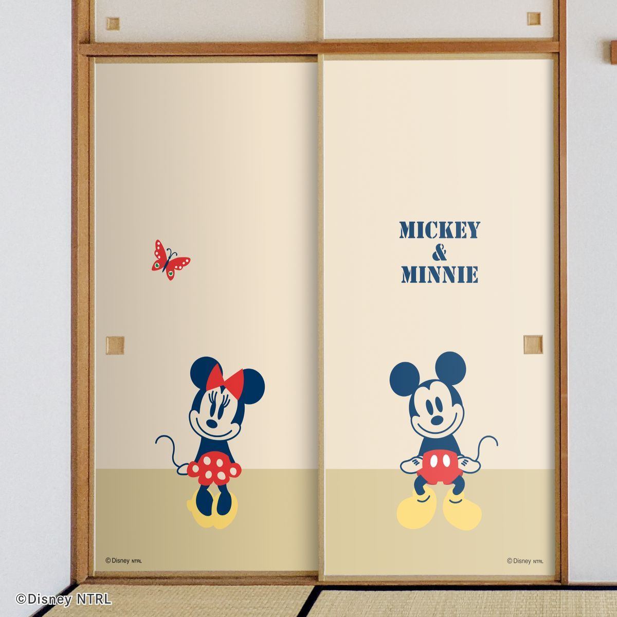 楽天市場】ディズニーキャラクター ふすま紙 ミッキー 落書き NTLD