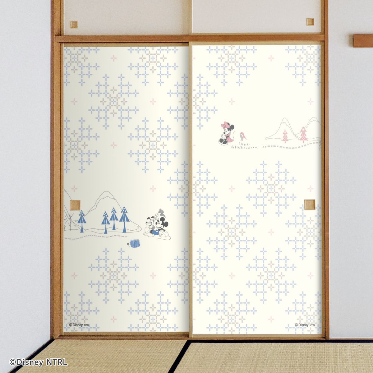 楽天市場】ディズニーキャラクター ふすま紙 ミッキー 和 NTLD-003F 水