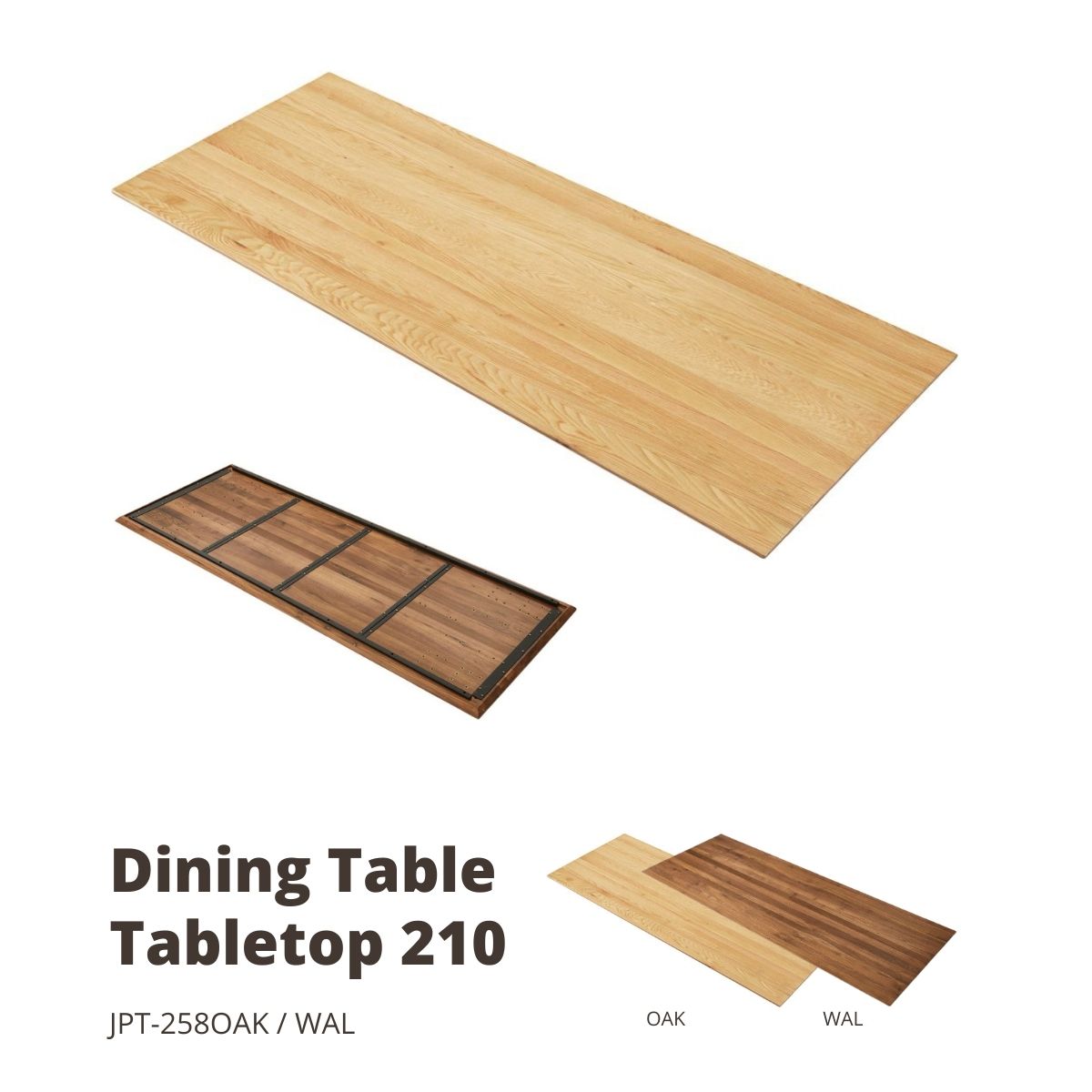 ダイニングテーブル 天板 210 ナチュラル JPT-258OAK