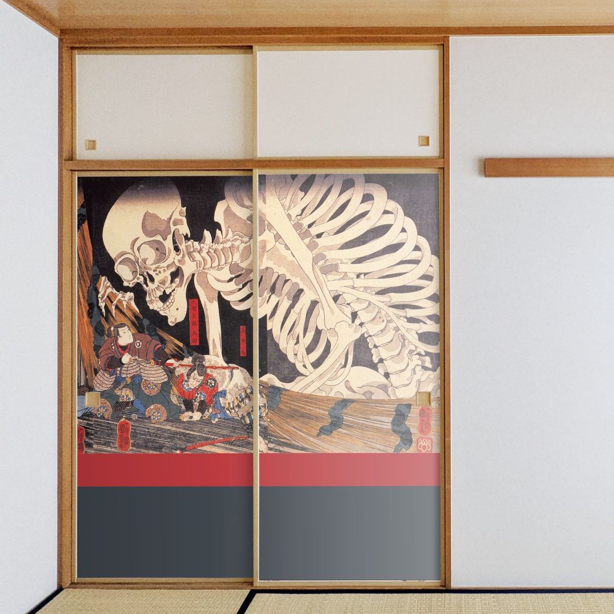 楽天市場】日本の名画 ふすま紙 横山大観 心神 2枚1組 水で貼る