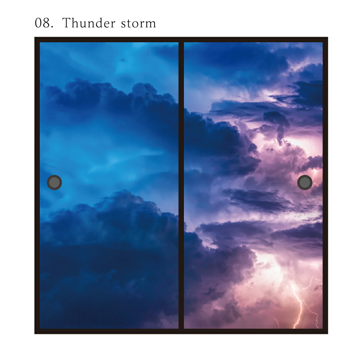 市場 ふすま紙 Thunder 2枚1組 水で貼るタイプ 91cm 1cm 空もよう襖紙 アサヒペンおしゃれ Storm Sky 08f