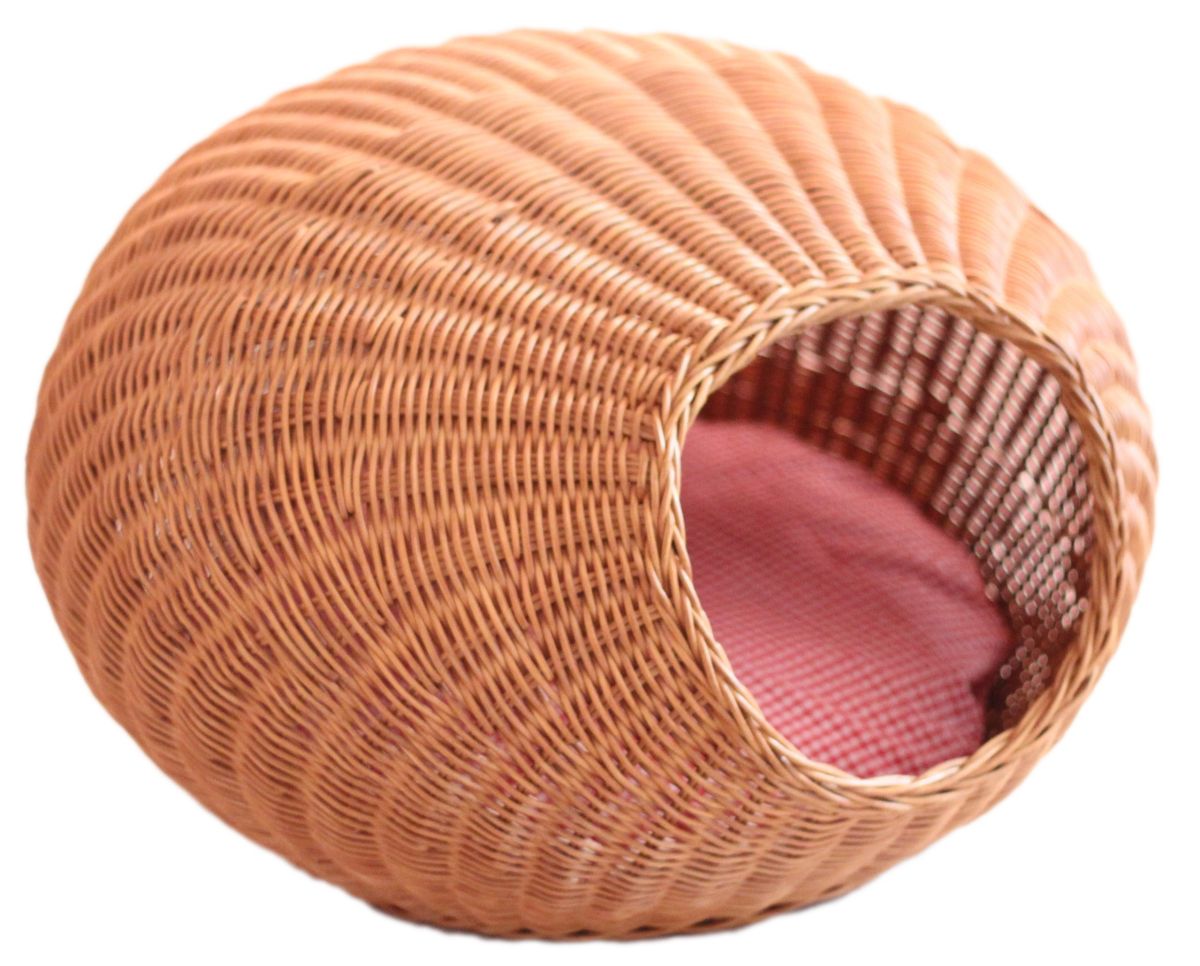 ラタンペットハウス 小 34cm× 34cm×36cm