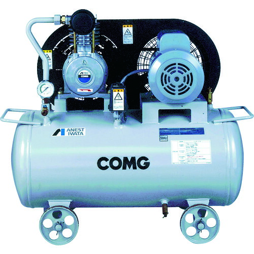アネスト岩田 レシプロコンプレッサー(給油式) (タンクマウント・オイルタイプ) 50Hz 0.75kW 吐出空気量75L/min TLPC07BF-10M5 1台 ■▼772-5540 ※車上渡し|プロキュアエース