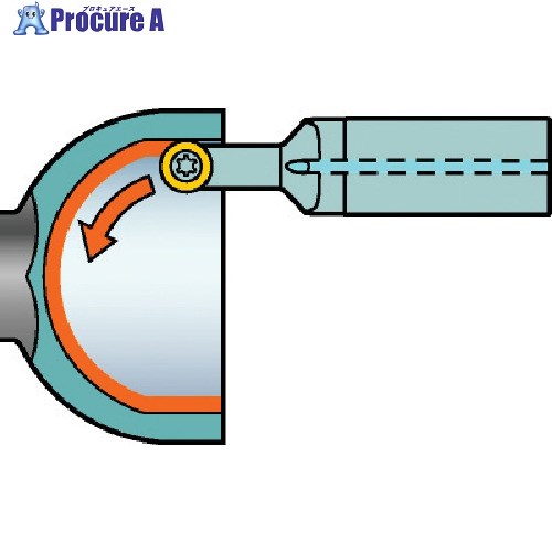 SANDVIK コロターン107 ポジチップ用ボーリングバイト(210) A16K-SRDDN 08-R (210) 1本 ■▼566-2133 【送料都度見積】 ●KO521