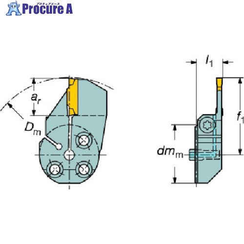 SANDVIK コロターンSL コロカット1・2用端面溝入れブレード(420) 570-32R123G15B042A (420) 1個 ■▼563-0827 【送料都度見積】 ●KO521|プロキュアエース