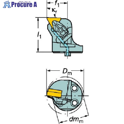 SANDVIK コロターンSL コロターンRC用カッティングヘッド(410) 570-DTFNR-80-16 (410) 1個 ■▼563-2803 【送料都度見積】 ●KO521|プロキュアエース