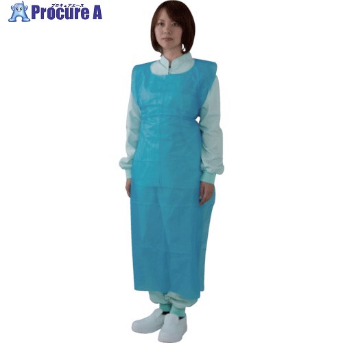 川西 ポリエチエプロンスタンダード ブルー 50枚入り Mサイズ 4441BL-M 10袋 ■▼853-7687 【代引決済不可】【送料都度見積】