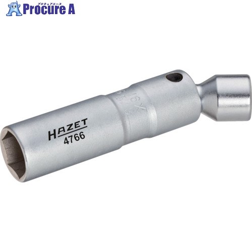 HAZET スパークプラグソケットレンチ(6角) 差込角9.5mm 対辺16mm 4766 1個 ■▼868-9269 【送料都度見積】｜プロキュアエース