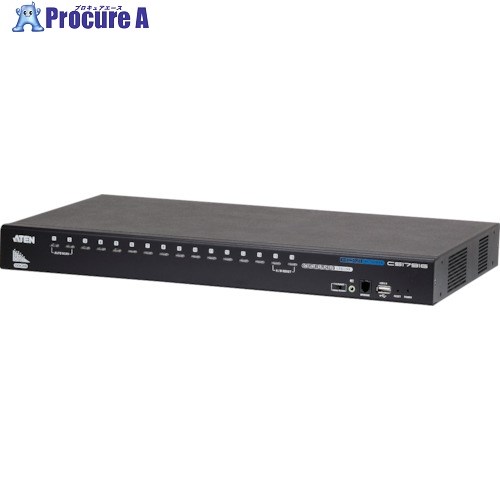 ATEN KVMスイッチ 16ポート/USB/HDMI CS17916 1台 ■▼115-2949 【代引決済不可】